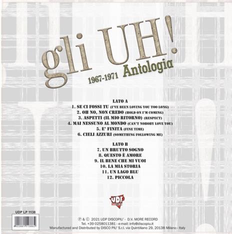 1967-1971 Antologia (Gatefold 180 gr. Blue Transparent Vinyl) - Vinile LP di Gli Uh! - 2