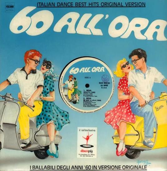 60 All'Ora: Renato / Be Bop A Lula / Stessa Spiaggia Stesso Mare / Una Zebra A Pois (12" Mix) - Vinile LP di Mina