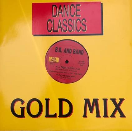 Dance Classics: All Night Long / Turn The Music On (12" Mix) - Vinile LP