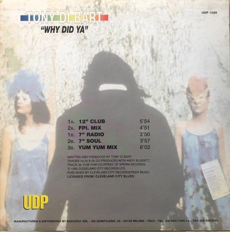 Why Did Ya - Vinile LP di Tony Di Bart - 2