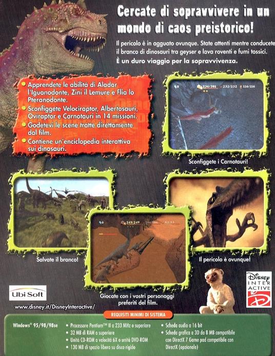 Dinosauri: Action Game - gioco per Personal Computer - Disney Interactive -  Adventure - Videogioco | IBS