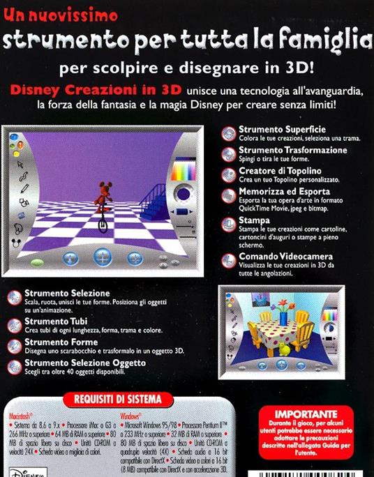 Magico Artista 3D - gioco per Personal Computer - Disney Interactive -  Educational & Creativo - Videogioco | IBS