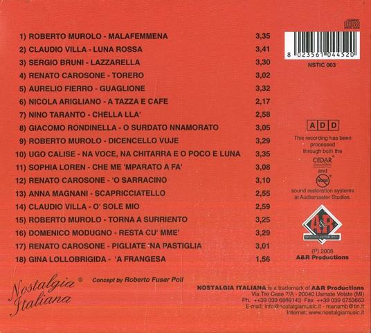 Antologia della Canzone Napoletana - CD Audio - 2