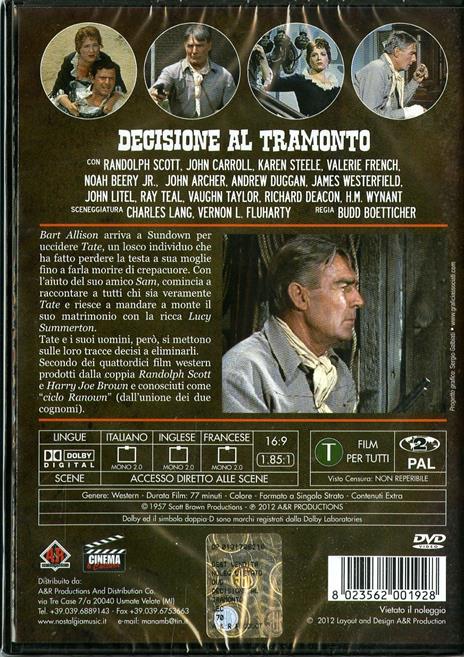 Decisione al tramonto di Budd Boetticher - DVD - 2