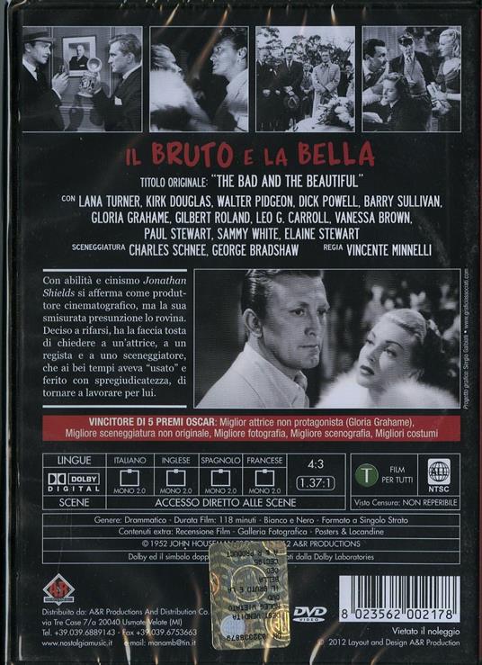 Il bruto e la bella di Vincente Minnelli - DVD - 2