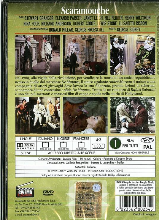 Scaramouche - DVD - Film di George Sidney Avventura | IBS