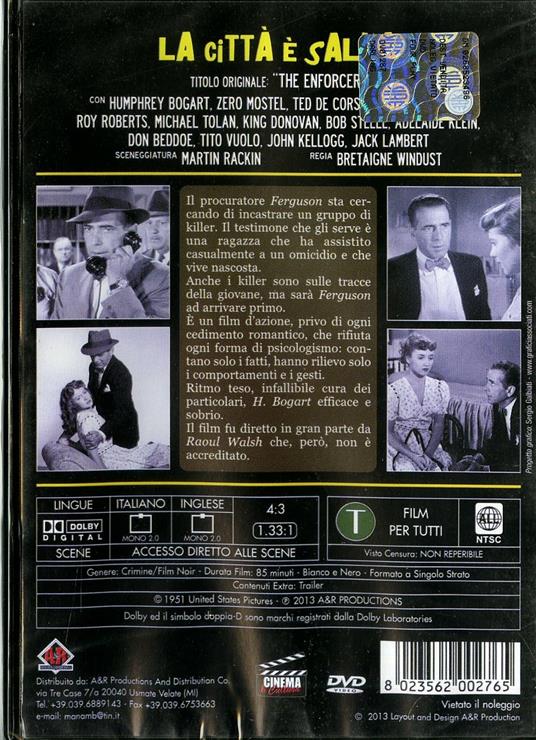 La città è salva di Bretaigne Windust,Raoul Walsh - DVD - 2