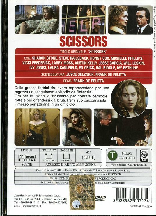 Scissors. Forbici - DVD - Film di Frank De Felitta Giallo | IBS