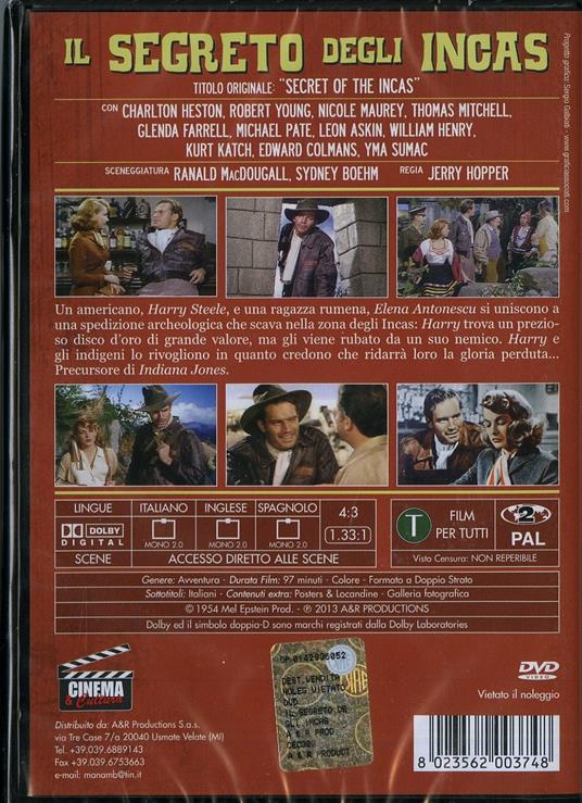 Il segreto degli incas di Jerry Hopper - DVD - 2