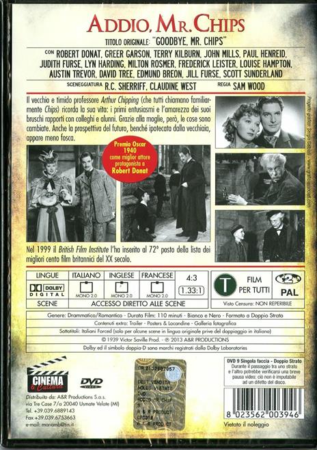 Addio, Mr. Chips! di Sam Wood - DVD - 2