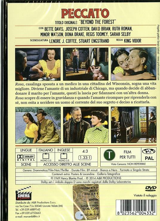 Peccato di King Vidor - DVD - 2