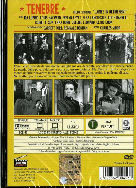 Tenebre di Charles Vidor - DVD - 2