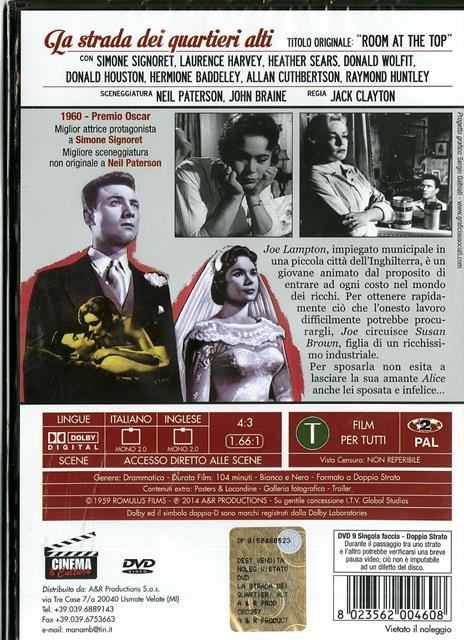 La strada dei quartieri alti di Jack Clayton - DVD - 2