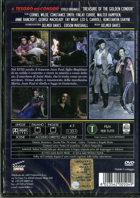 Il tesoro del condor di Delmer Daves - DVD - 2