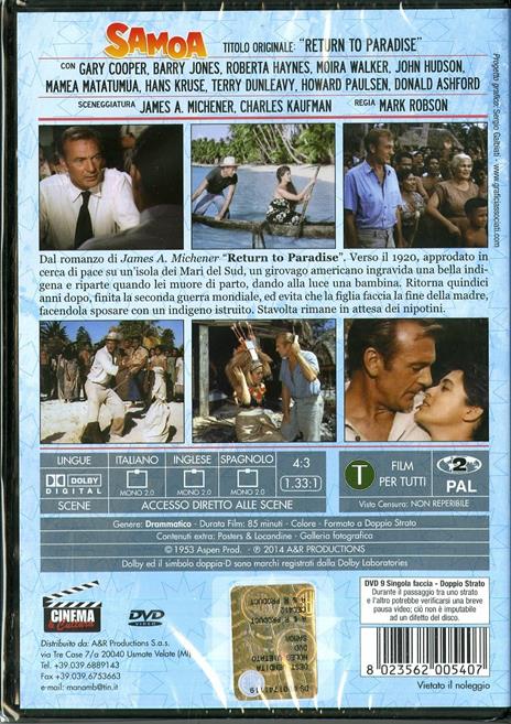 Samoa di Mark Robson - DVD - 2