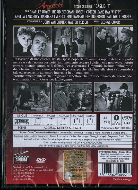 Angoscia di George Cukor - DVD - 2