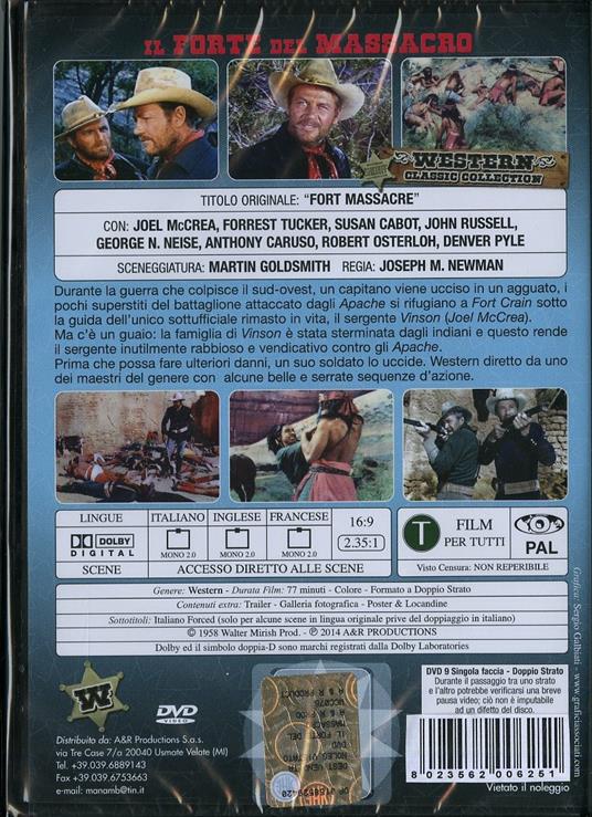 Il forte del massacro di Joseph M. Newman - DVD - 2