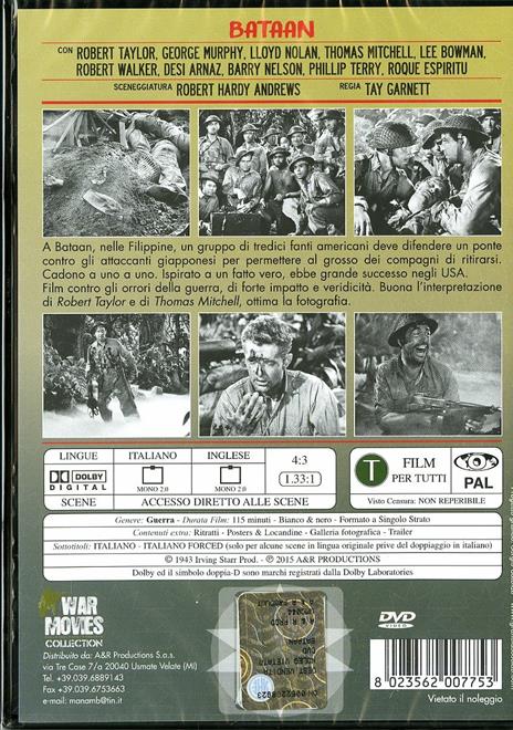 Bataan di Tay Garnett - DVD - 2