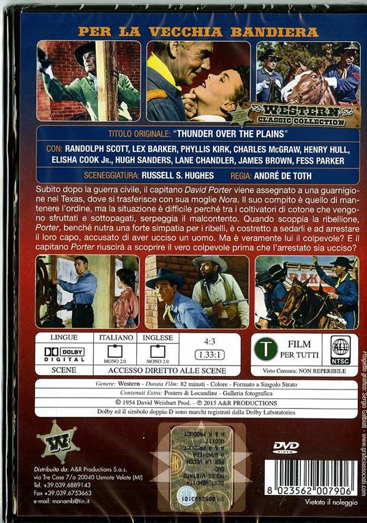 Per la vecchia bandiera di André De Toth - DVD - 2