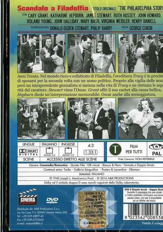 Scandalo a Filadelfia di George Cukor - DVD - 2