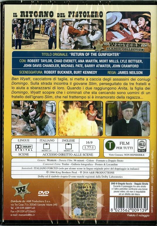 Il ritorno del pistolero di James Neilson - DVD - 2