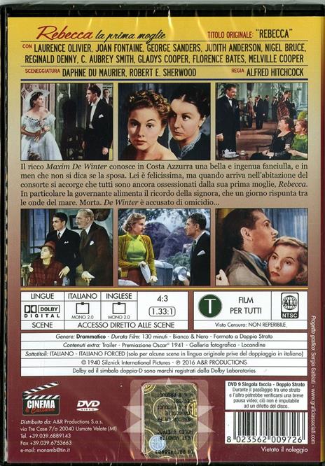 Rebecca, la prima moglie di Alfred Hitchcock - DVD - 2