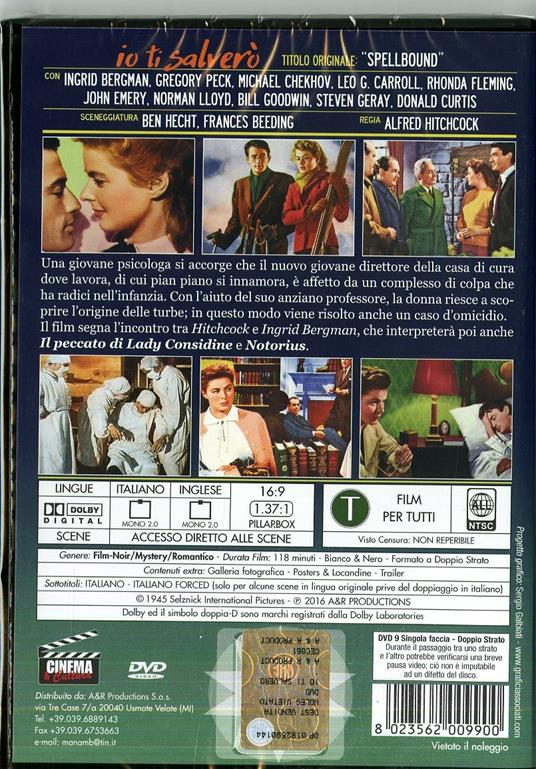 Io ti salverò di Alfred Hitchcock - DVD - 2