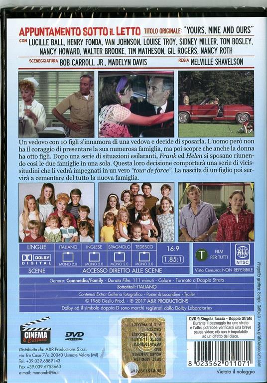 Appuntamento sotto il letto (DVD) - DVD - Film di Melville Shaveslon  Commedia | IBS