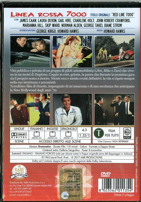 Linea rossa 7000 (DVD) di Howard Hawks - DVD - 2
