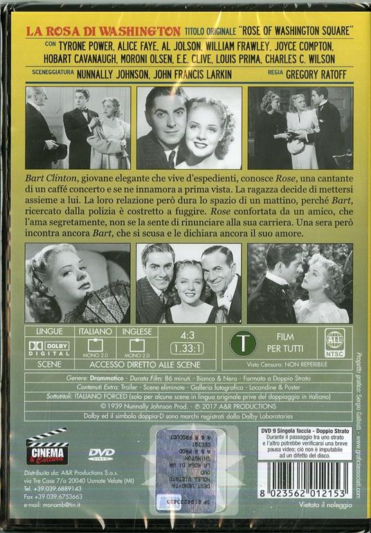 La rosa di Washington (DVD) di Gregory Ratoff - DVD - 2