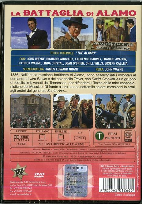 La battaglia di Alamo. Edizione integrale (DVD) di John Wayne - DVD - 2