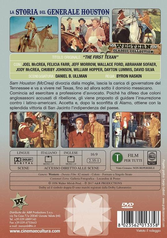 La storia del generale Houston (DVD) di Byron Haskin - DVD - 2