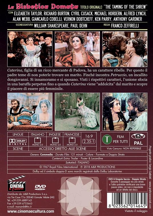 La bisbetica domata (DVD) di Franco Zeffirelli - DVD - 2