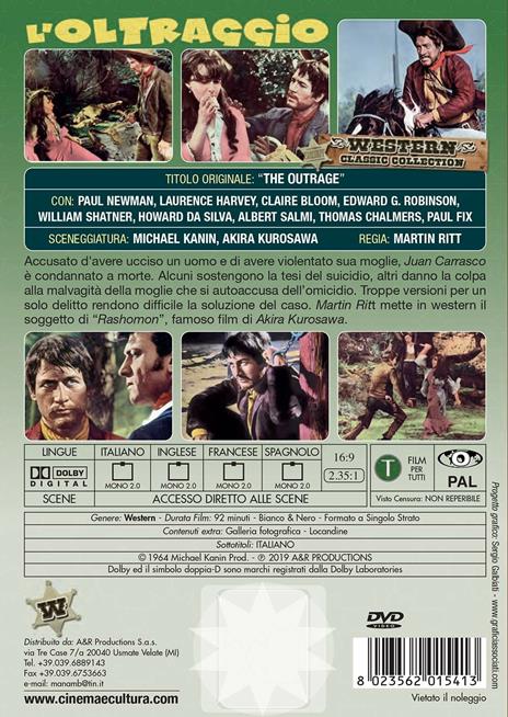 L' oltraggio (DVD) di Martin Ritt - DVD - 2