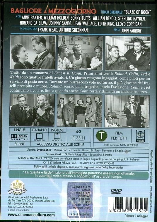 Bagliore a mezzogiorno (DVD) di John Farrow - DVD - 2