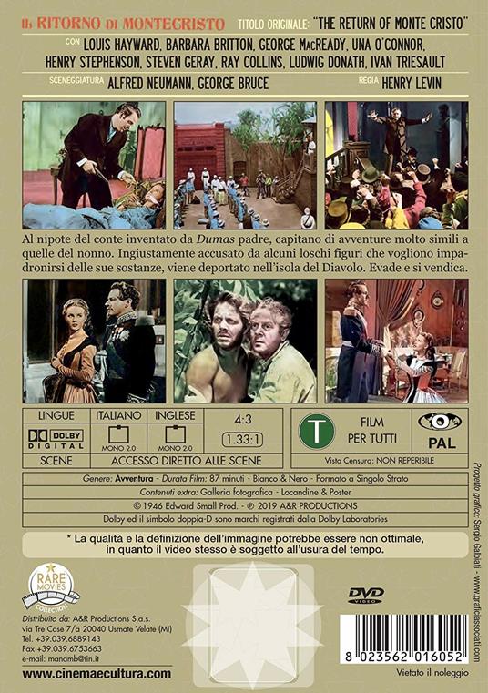 Il ritorno di Montecristo (DVD) di Henry Levin - DVD - 2