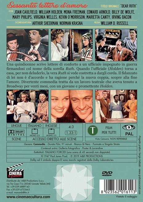 Sessanta lettere d'amore (DVD) - DVD - Film di William D. Russell Commedia  | IBS
