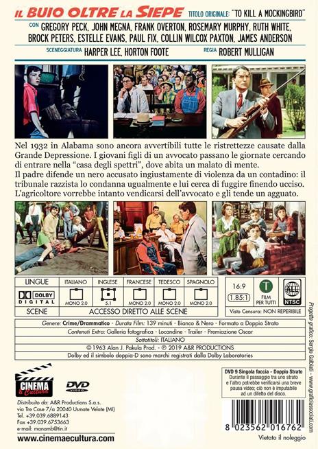 Il buio oltre la siepe (DVD) di Robert Mulligan - DVD - 2