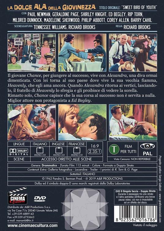 La dolce ala della giovinezza (DVD) di Richard Brooks - DVD - 2