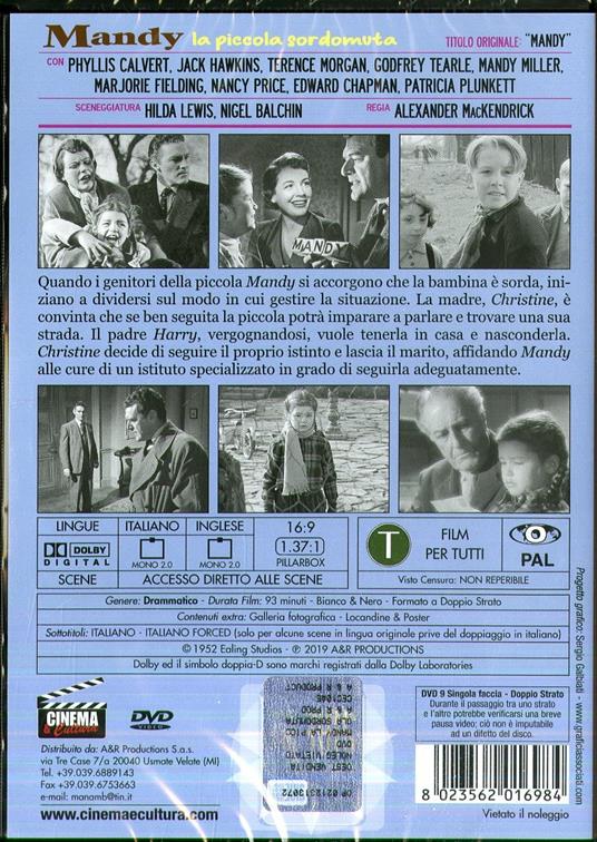 Mandy. La piccola sordomuta (DVD) di Alexander MacKendrick - DVD - 2