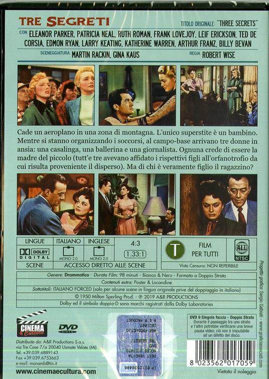 Tre segreti (DVD) di Robert Wise - DVD - 2