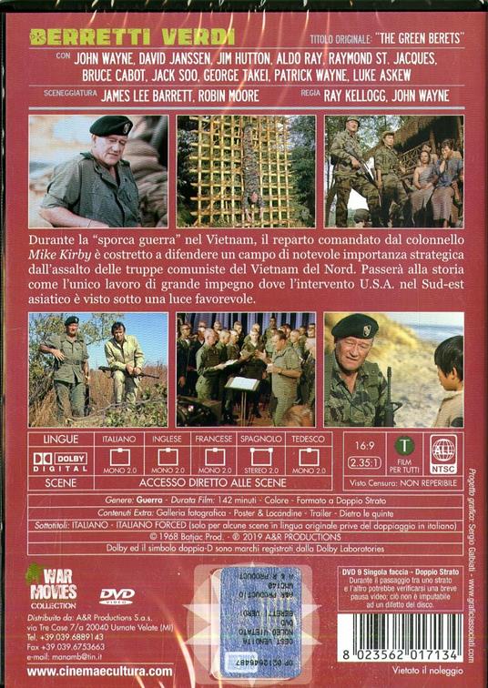 Berretti verdi (DVD) - DVD - Film di Ray Kellogg , John Wayne Avventura |  IBS