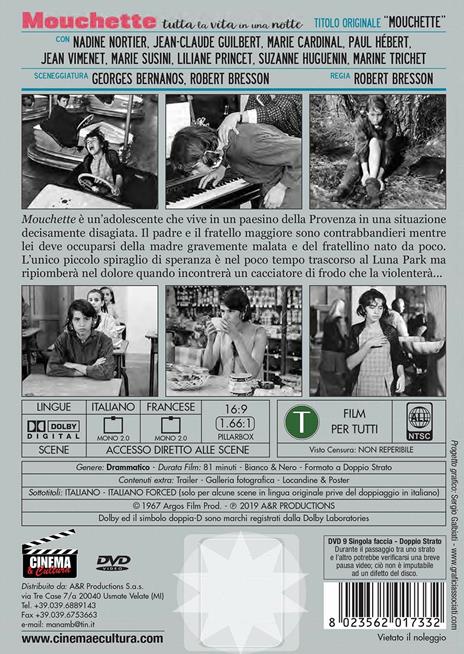 Mouchette. Tutta la vita in una notte (DVD) - DVD - Film di Robert Bresson  Drammatico | IBS