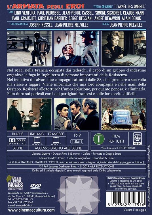 L' armata degli eroi (DVD) di Jean-Pierre Melville - DVD - 2