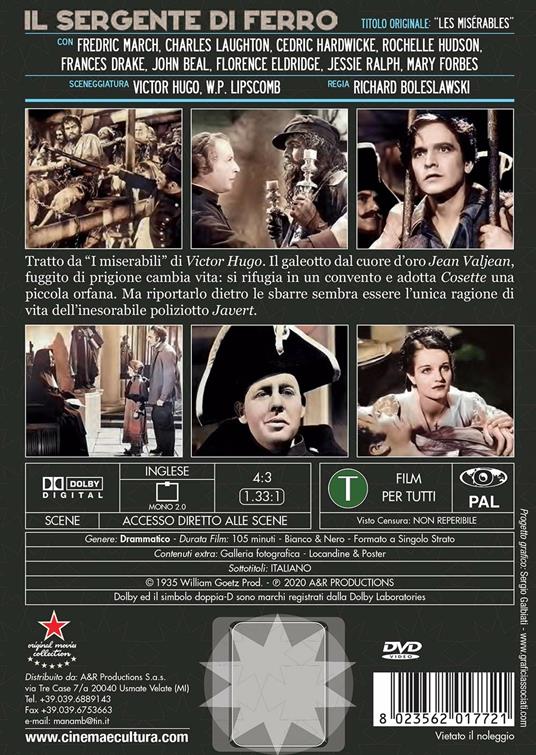 Il sergente di ferro. I miserabili (DVD) - DVD - Film di Richard  Boleslawski Drammatico | IBS