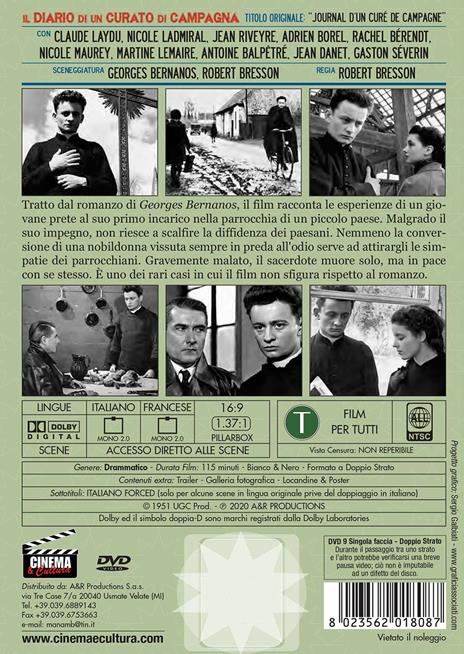 Il diario di un curato di campagna (DVD) - DVD - Film di Robert Bresson  Drammatico | IBS