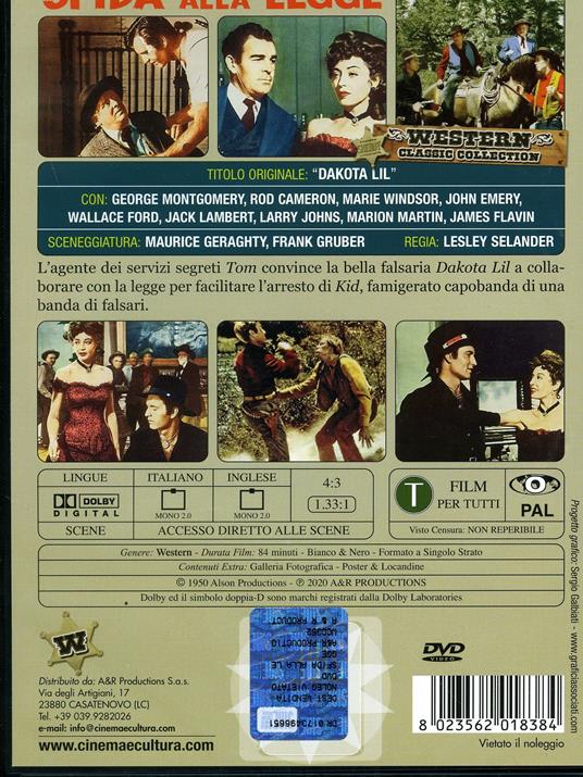 Sfida alla legge (DVD) di Lesley Selander - DVD - 2