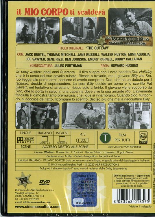 Il mio corpo ti scalderà (DVD) di Howard Hughes - DVD - 2