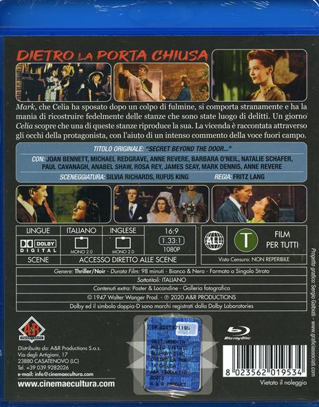 Dietro la porta chiusa (Blu-ray) di Fritz Lang - Blu-ray - 2