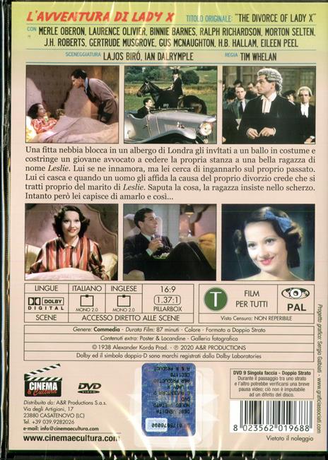 L' avventura di Lady X (DVD) di Tim Whelan - DVD - 2